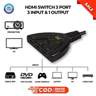 HDMI SWITCH 3 PORT (3 INPUT 1 OUTPUT) / HDMI SWITCHER PREMIUM STOCK