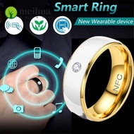 MEIHUAA NFC Smart Ring, Multifunctional Stainless Steel Finger Digital Ring, Intelligent Waterproof 