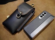 KH手工皮革工作室 三星Samsung Galaxy Z Fold 4摺疊螢幕手機 S Pen 手機皮套 腰包 手機包