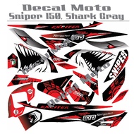 ✁▩✒Decals, Sticker, Motorcycle Decals for Yamaha sniper 150, shark RED/BLACK
