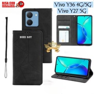 Flip Magnet Casing Vivo Y36 4G / Y36 5G / Y27 5G- Casing Flip Cover Wallet Sarung Hp - Casing Dompet