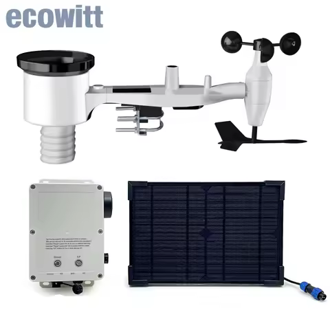 Ecowitt WittField WS6210 7-in-1 Wireless Weather Station Professional 4G & Wi-Fi Solar-Powered Wirel