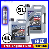◐♙❈Liqui Moly Mos2 10W40 Semi Synthetic Engine Oil (4L/5L)+Engine Flush (Optional) +Oil Filter