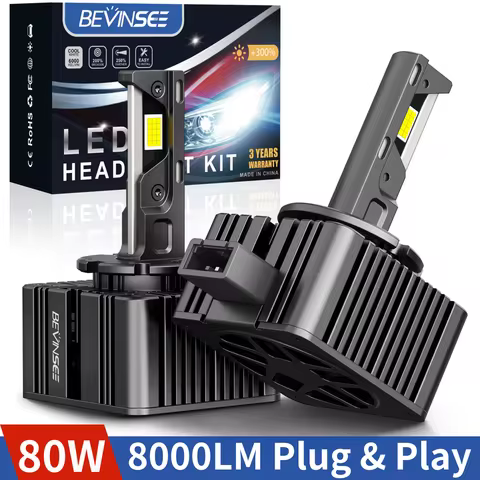 BEVINSEE D1S D1R LED CANBUS Bulbs D3S D3R D2S D2R D5S Xenon HID Car Lamp For VW Golf 6 For BMW E92 E