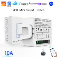 Mini Smart Breaker 2 Gang Tuya WiFi Light Switch Smart Life Alexa