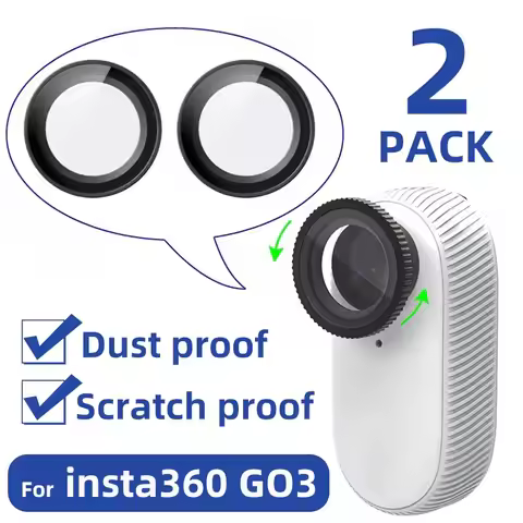 2/1PACK Tempered Glass Protector for Insta360 GO 3 Lens Replaceable Anti-fogging Anti-scratch Protec