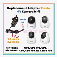 Replacement Adapter 9V for Tenda CCTV Camera CP3, CP3 PRO, CP6, CP7, CP7 Pro, RP3, RP3 Pro, RP7 1m a