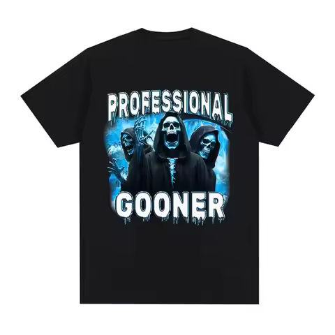 Professional Gooner Offensive Funny Skeleton Meme T Shirts Goon Sexual Joke Party Summer T-shirts Un