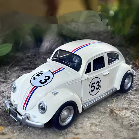 1:18 Beetle Classic Car Model Diecasts Metal Car Model High Simulation Sound Light Collection Gifts