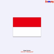 Indonesian Flag Logo Motorcycle Stickers, Indo Lamatisy Glossy Flag Stickers