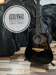 Lumanog senior size electric acoustic guitar (black)