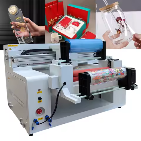 Multicolor 60*50Cm Uv Dtf Printer Dtf Uv Flatbed Printer Roll To Roll Uv Dtf Film Sticker Printer Ma