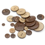 Wooden button size 1cm to 5cm