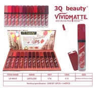 (MY SELLER) 3Q Beauty Lips Gloss 12 Pcs