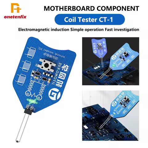 JTX CT-1 Motherboard Coil Tester for PC Repair Electromagnetic Induction Quick Fault Check Coil Test