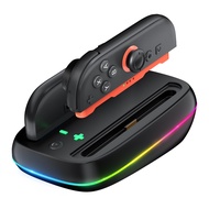 NEWDERY Charging Dock for Nintendo Switch 2 Joy Con, 2.5H Fast Controller Charger Station with 9 Dyn
