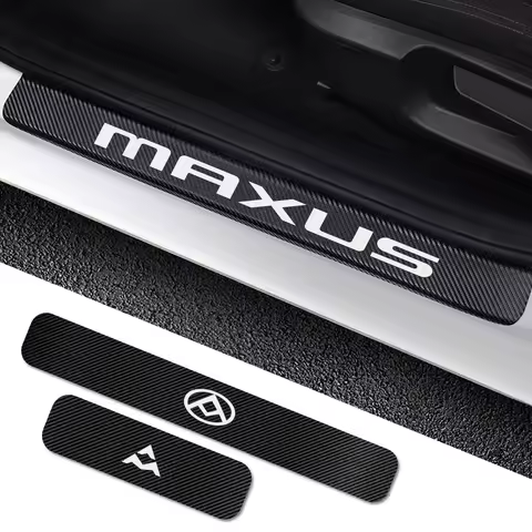 4PCS Carbon Fiber Door Sill Stickers Decals For Maxus T60 D60 D90 2022 D20 T70 T90 G10 G20 G50 G90 V