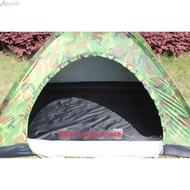 [ANGELA]2 Person Outdoor Tent Camo Print Fiberglass Rods Quick Setup 200x150x110cm Space