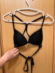 Muii swim 美胸綁帶比基尼上衣 純黑XS