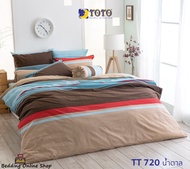 TOTO (TT720 น้ำตาล) Graphic ลายกราฟฟิค  ชุดผ้าปูที่นอน ชุดเครื่องนอน ผ้าห่มนวม  ยี่ห้อโตโตแท้100%