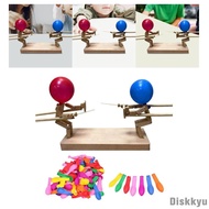 [Diskkyu] Wooden Fencing Puppets Balloon Bamboo Party Favor, DIY Handmade Fast Paced for Kids