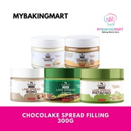 Chocolake Pistachio Kunafa Bono White Chocolate Filling Spread 300g - For Baking Halal Bueno