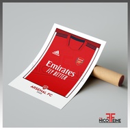 [Poster Only] 21/22 Arsenal FC Home Kit The Gunner EPL Premier League Minimal Jersey Art Large Poster Print / Wall Art