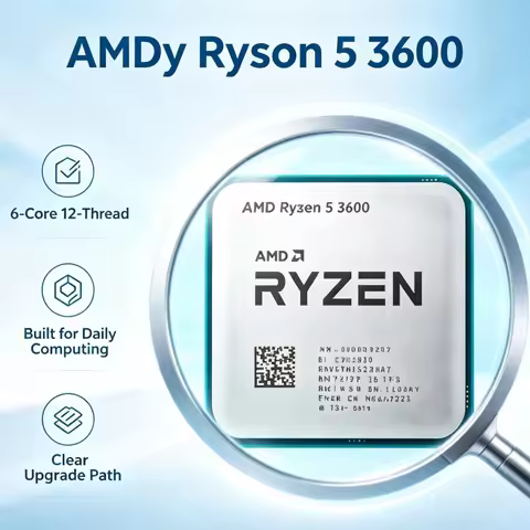 AMD Ryzen 5 3600 Desktop CPU 6 Core 12 Thread Zen2 3.6GHz Base 4.4GHz Boost Socket AM4 65W Gaming Pr