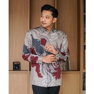 KATUN KEMEJA Hardi Batik Premium (Tricot) - WIRASANA | Men's Long Sleeve Silk Cotton Batik Shirt kem