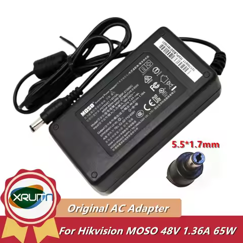 Original MOSO 48V 1.36A 65W AC Adapter Charger For Hikvision Video Recorder POE Power Supply MSP-Z13