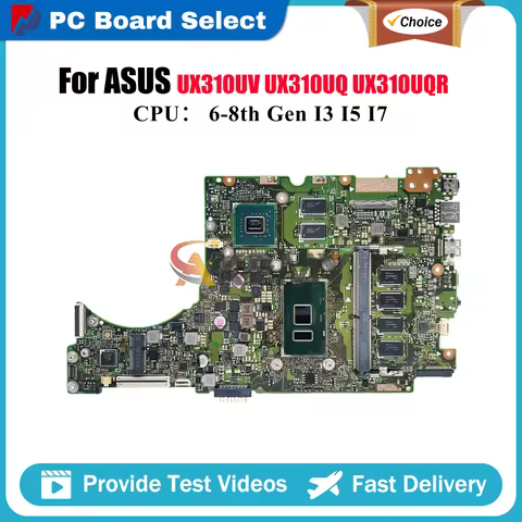 UX310UV Laptop Motherboard For ASUS UX310UQK U3000U UX310UV UX310UFR RX310U UX310UQR UX310U UX310UQ 