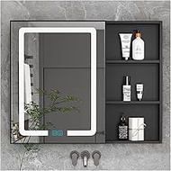 Medicine Cabinets Wall LED Lighted Bathroom Mirror Cabinet Over The Toilet Space Saver Storage Cabin