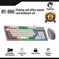 Zeus x RAIKU T98 PRO 94 Keys Metal Cover Rainbow Spherical Keycaps Gaming Keyboard And Mouse Set