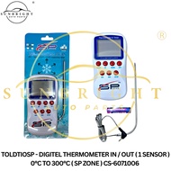 DIGITEL THERMOMETER IN / OUT ( 1 SENSOR ) 0Β°C TO 300Β°C ( SP ZONE ) CS-6071006