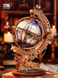 Assembled Earth Globe Night Light 3D Metal DIY Gift