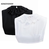 NONEDYODYE9I Shirt Fake Collar Women Men Lace Detachable Lapel Blouse Top