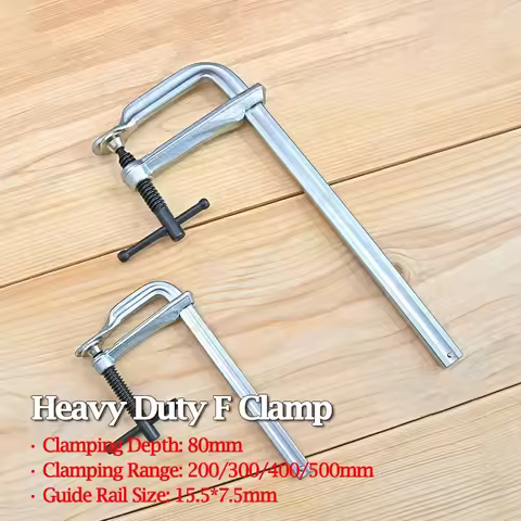 200mm 300mm 400mm 500mmx80mm Heavy Duty F-Style Sliding Arm Bar Clamp For Welding and Woodworking DI