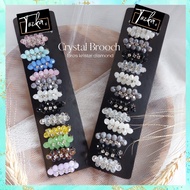 [12 Pcs] diamond Crystal Brooches I Dozen Brooches Brooch Hijab Pin