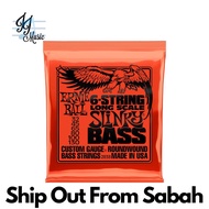 Ernie Ball P02838 Slinky Long Scale 6-String Nickel Wound Electric Bass Strings, 32-130 Gauge (Ernie