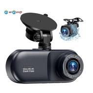 4K Car DVR Dash Cam 4K Car DVR  Camera 3 Channel Front Rear and Inside Night Vision 24H Parking Moni