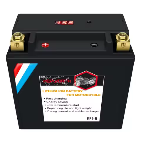 EU Stock 9-B LiFePO4 Lithium Motorcycle Engine Starter Battery 12V 6Ah 350CCA Rechargeable Powerspor