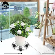 [ Plant Stand with Plant Saucer Rolling Plant Stand Plant Tray Roller with 4 Casters Iron Pallet Trolley for Office Shop