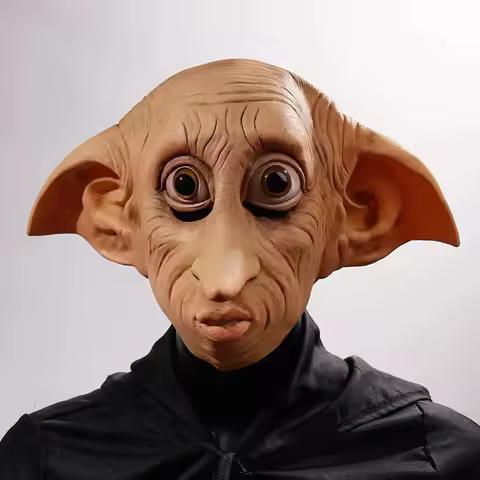 Dobby Elfin Latex Mask Cosplay, Animal Funny, Elf, Long Antarctique Skull, Monster Helmet, Halloween