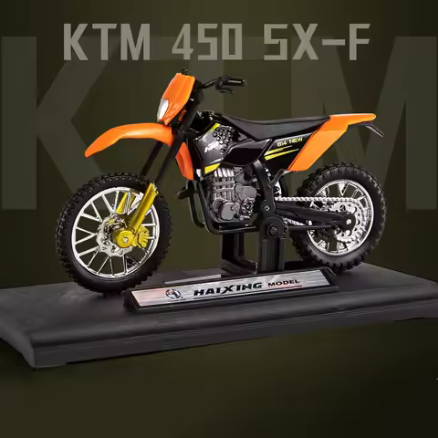 450 SX-F Alloy Motorcycle Model 1:18 Diecasts Portable Racing Finger Motobike Simulation Collection 
