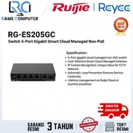 RUIJIE RG-ES205GC, 5-Port Gigabit Smart Cloud Managed Non-PoE Switch