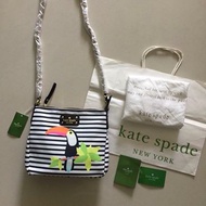 Kate Spade Sling Bag - Stripe Black