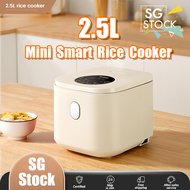CHANGHONH 2.5L Smart Rice Cooker SG 3-pin Plug Multifunctional Household Rice Cooker Large-capacity Rice Cooker with steamer Non-Stick Mini Rice Cooker with Non-stick Pot and Steamer Multifunctional Steaming Kitchen Small Appliances
