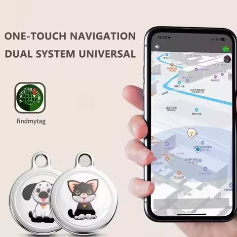 New AirTag Dog Collar Tracker, Anti-Lost GPS Mini Smart Pet Locator, Find My Pet Bluetooth Activity 