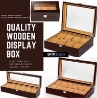 Luxury Wooden Watches Display Box Elegant Design Watch Box Kotak Jam Tangan Mewah高档木手表盒