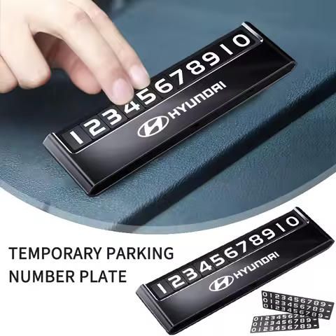 Temporary Car Parking Card Phone Number Car Phone Holder Telephone Number Plate For Hyundai i30 tucs